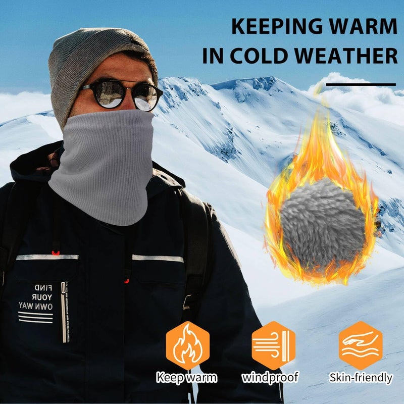 Beurlike Winter Neck Warmer Gaiters for Men Women Windproof Thermal Fleece Ski Face Mask Cover Neck Scarf for Cold Weather - Image 3